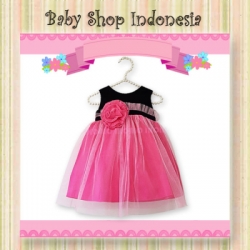 Dress Pesta Bayi Elegant Simply Style fuschia  large